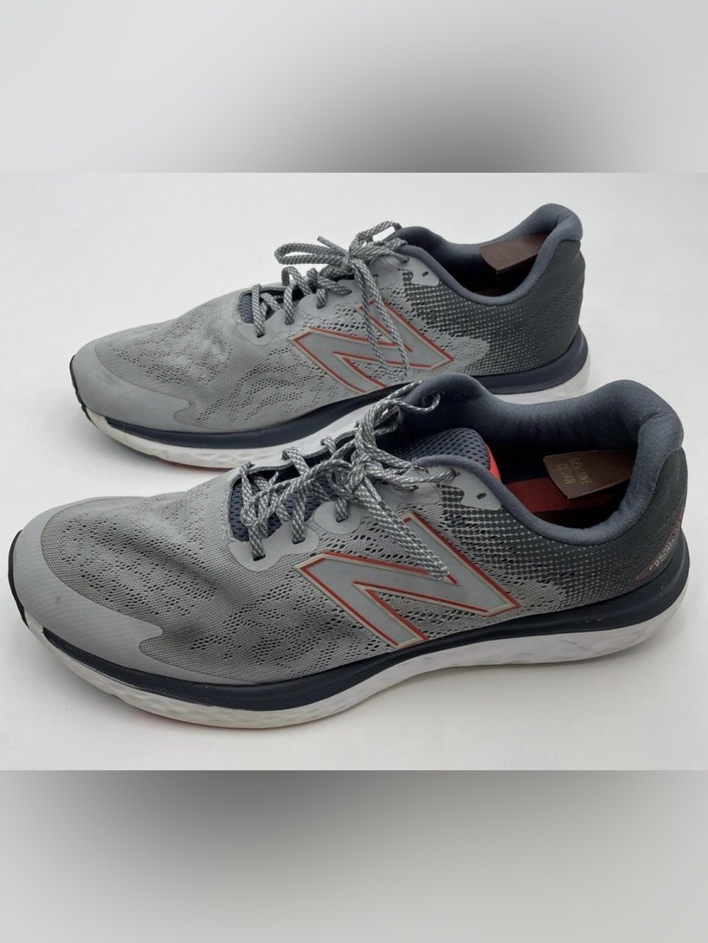 New Balance 680v7 Fresh Foam Gray Ghost Pepper Running Sneakers Shoes-Mens 11.5
